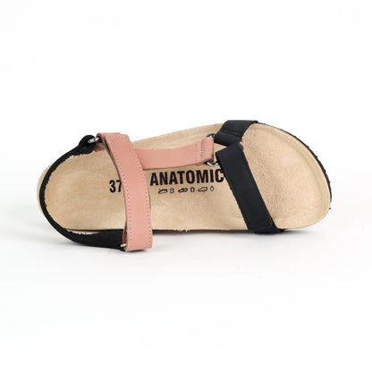 Atina anatomske sandale - Crno-roze