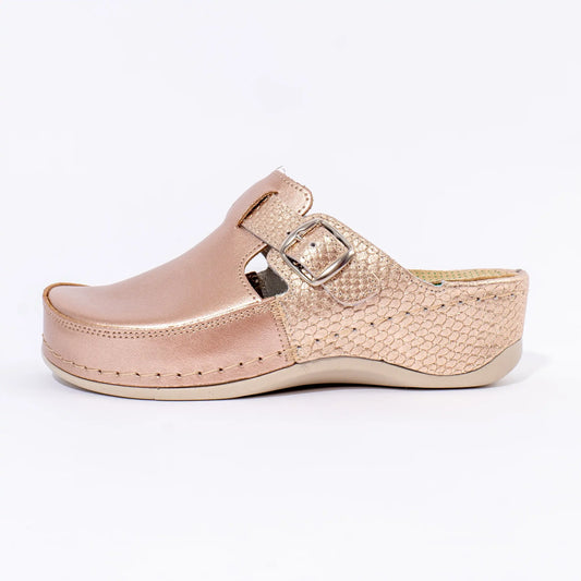 Bella ženske klompe - Metal roze