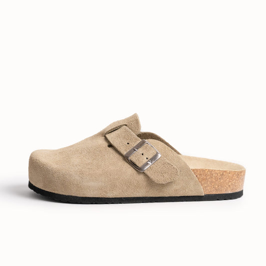 Brooklyn anatomska kožna klompa - Bež