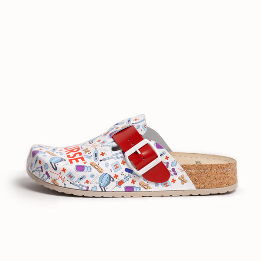Morella Print ženska klompa - Nurse